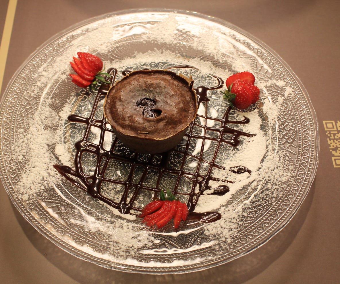 Dessert, Fondant au chocolat, Au Petit Chalet à Genève